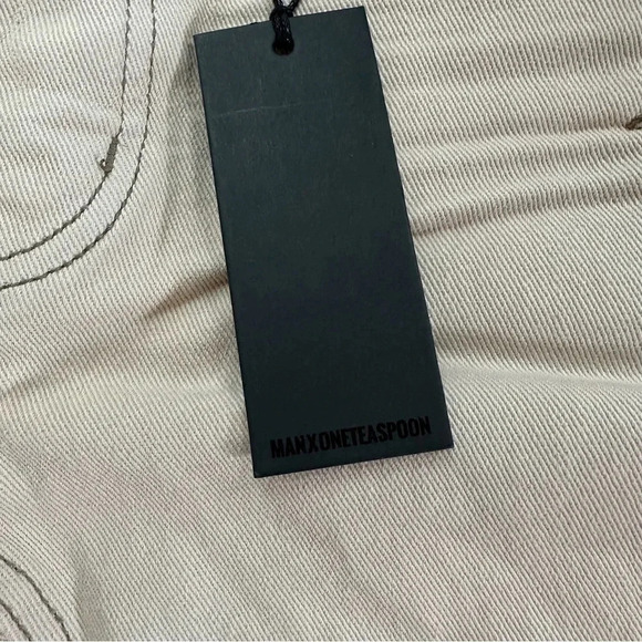 NWT Man x One Teaspoon Mr. Blues Light Stone Cut Off Button Fly Jeans Size 32L - Picture 10 of 10